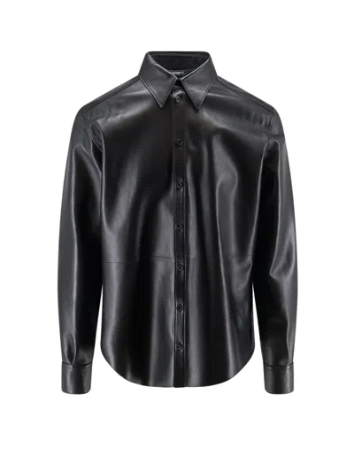 Dolce & Gabbana Leather Shirt/jacket In Black