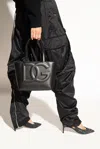 Dolce & Gabbana Small Dg Logo Shopper In Black