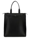 Dolce & Gabbana Logo Printed Zipped Tote Bag In Nero