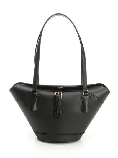 Dolce & Gabbana Leather Shoulder Bag In Black