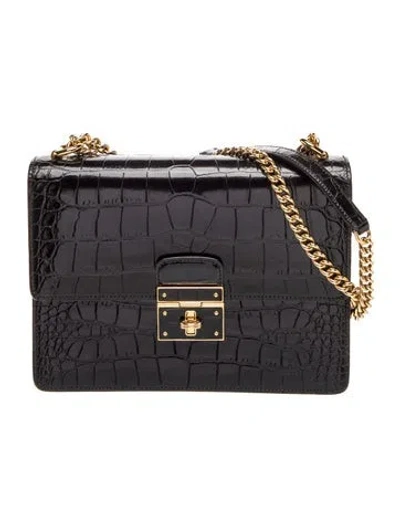 Pre-owned Dolce & Gabbana Leather Shoulder Bag In Black