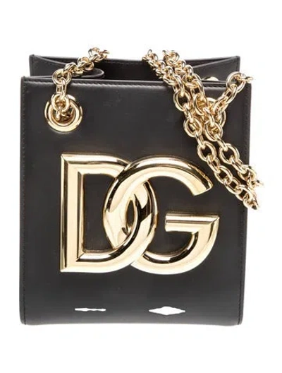 Pre-owned Dolce & Gabbana Leather Shoulder Bag In Black
