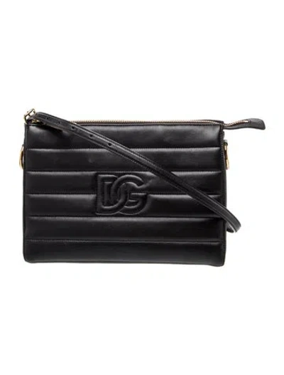 Pre-owned Dolce & Gabbana Leather Shoulder Bag In Black