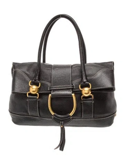 Pre-owned Dolce & Gabbana Leather Shoulder Bag In Black