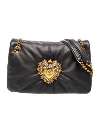 Pre-owned Dolce & Gabbana Leather Shoulder Bag In Black