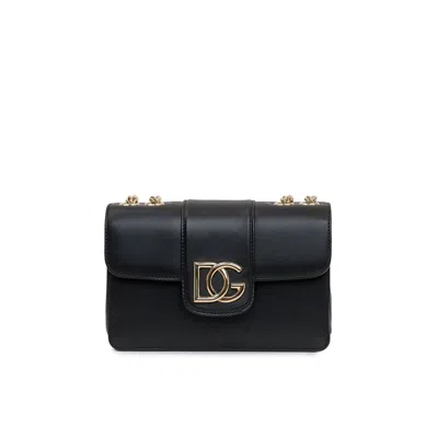 Dolce & Gabbana Leather Shoulder Bag In Black