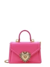 DOLCE & GABBANA LEATHER SHOULDER BAG WITH FRONTAL CUORE SACRO DETAIL