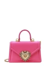 Dolce & Gabbana Leather Devotion Shoulder Bag In Pink