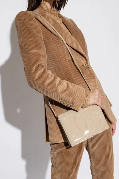 Dolce & Gabbana Dg Logo Crossbody Bag In Beige
