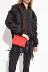 Dolce & Gabbana Leather Shoulder Bag With Logo In Red