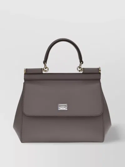 Dolce & Gabbana Leather Handbag In Gray