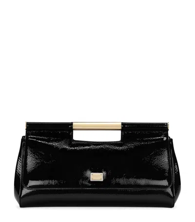 DOLCE & GABBANA LEATHER SICILY CLUTCH BAG