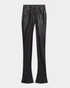 Dolce & Gabbana Leather Skinny-leg Pull-on Pants In Black