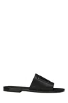 Dolce & Gabbana Black Sandals With Dg Logo Cut-out In Leather Man In Black
