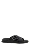 Dolce & Gabbana Luxurious Calfskin Sandals For Men In Black
