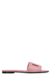 Dolce & Gabbana Leather Slides In Pink