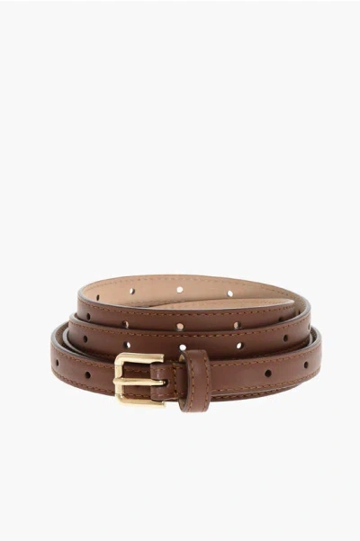 Dolce & Gabbana Leather Slim Blet 15mm Grösse 80