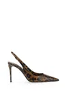 Dolce & Gabbana Luxurious Leopard Printed Slingback Pumps For Women In Multicolour