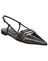 Dolce & Gabbana Patent Leather Slingback Ballet Flats In Black