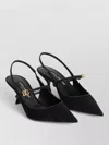 Dolce & Gabbana Leather Slingback Mules In Multi