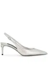 Dolce & Gabbana 60 Mirrored Leather Slingback Pumps