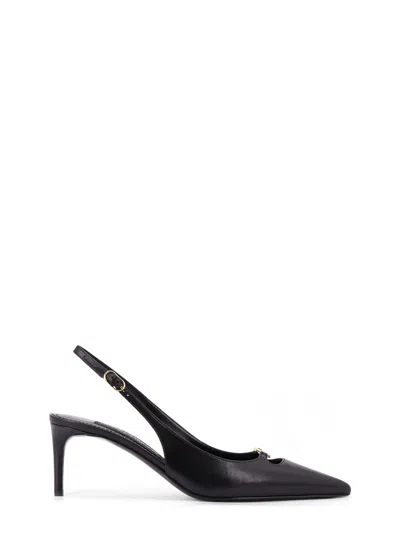 DOLCE & GABBANA LEATHER SLINGBACK PUMPS