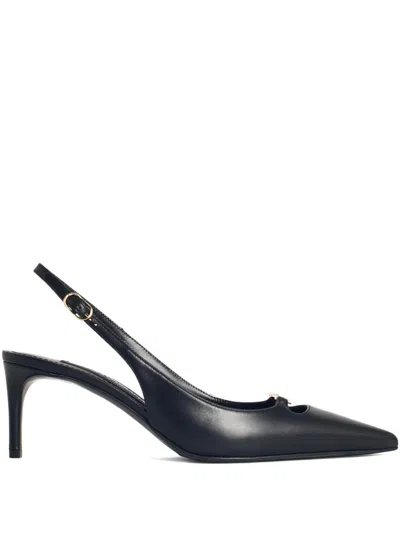 DOLCE & GABBANA DOLCE & GABBANA LEATHER SLINGBACK PUMPS