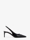 Dolce & Gabbana Women Black Goatskin Lollo Slingback In Multi
