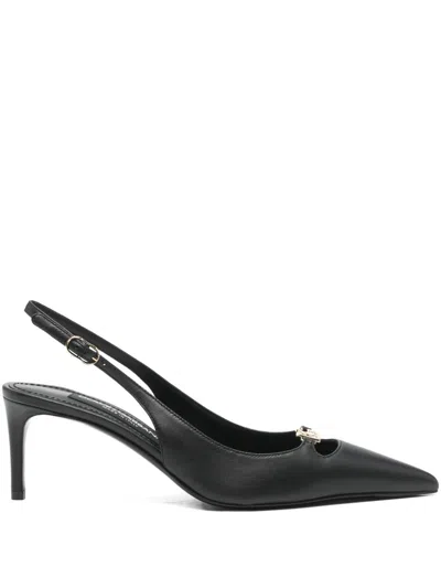 DOLCE & GABBANA LEATHER SLINGBACK PUMPS
