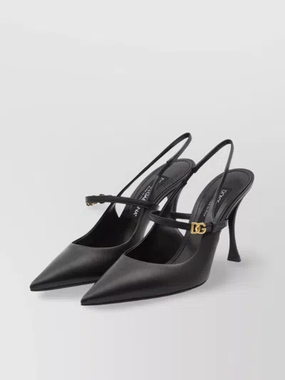 Dolce & Gabbana Leather Slingback Pumps Cardinale Heel