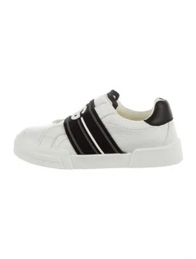 Pre-owned Dolce & Gabbana Babies' Leather Slip On Sneakers In White