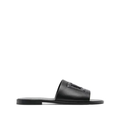 DOLCE & GABBANA LEATHER SLIPPERS