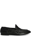 Dolce & Gabbana Slipper From The Dg Evening Line In Shiny Goatskin Woven In Black