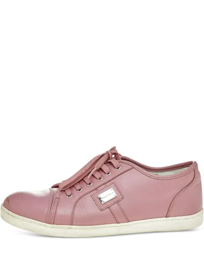 Pre-owned Dolce & Gabbana Leather Sneakers