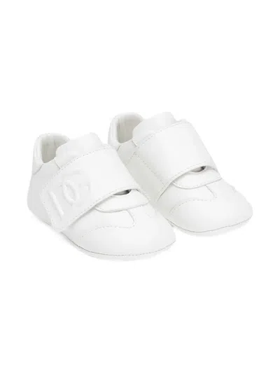 Dolce & Gabbana Babies' Leather Sneakers In White