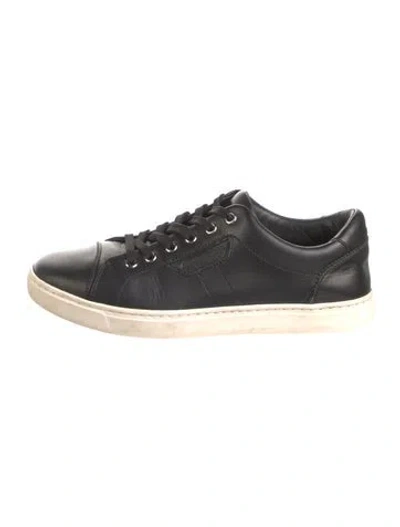 Pre-owned Dolce & Gabbana Leather Sneakers In Black