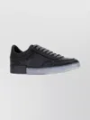 Dolce & Gabbana Leather Sneakers Featuring Perforated Detailing In Black