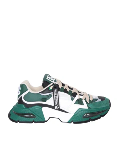 Dolce & Gabbana Leather Sneakers In Green