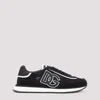 Dolce & Gabbana Dg Cushion Sneakers In Calfskin And Fabric In Multi