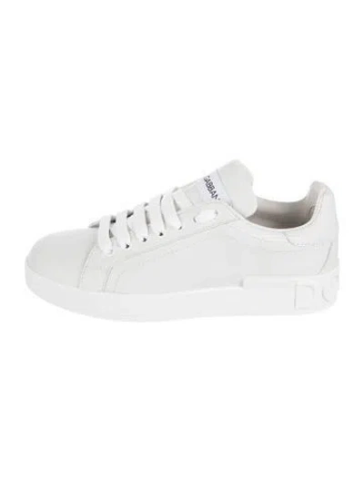 Pre-owned Dolce & Gabbana Leather Sneakers W/ Tags In White