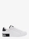 Dolce & Gabbana Portofino Leather Sneakers With Rubberized Logo Shoes