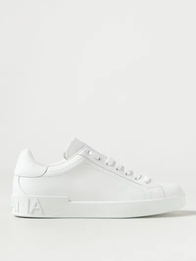 DOLCE & GABBANA LEATHER SNEAKERS WITH LOGO,F11202001