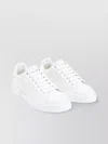 Dolce & Gabbana Leather Sneakers With Perforated Logo Detail
