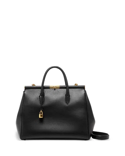 Dolce & Gabbana Leather Top Handle Bag In Black