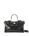 Dolce & Gabbana Leather Top Handle Bag In Black