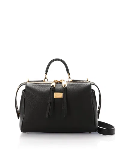 Dolce & Gabbana Leather Top Handle Bag In Black