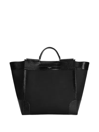 Dolce & Gabbana Leather Tote Bag In ブラック