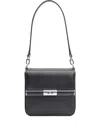 Dolce & Gabbana Marlene Black Shoulder Bag With Twist Closure And Logo On The Back In Hammered Leather Man In Black