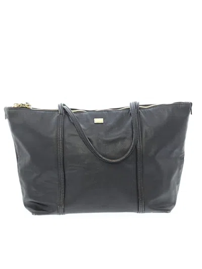 Pre-owned Dolce & Gabbana Leather Tote Bag In Black