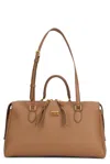 Dolce & Gabbana Leather Shoulder Bag Structured Texture Design In Brown